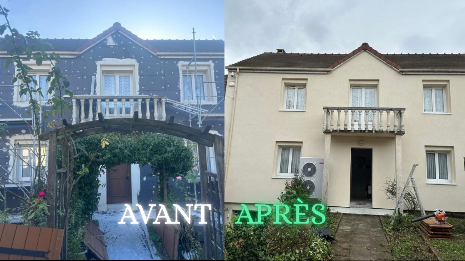 Maison avant/après isolation